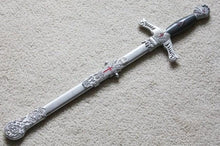 Load image into Gallery viewer, Masonic Knights Templar Sword Knife Red Cross W/ Scabbard 22&quot; | Regalia Lodge