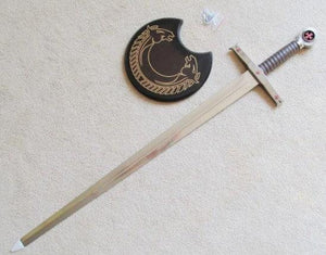 Knight Templar Red Cross Sword W/ Crescent Wall Mount 40" | Regalia Lodge