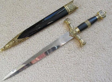 Carica l&#39;immagine nel visualizzatore di Gallery, Ark of the Covenant King Solomon Sword Knife W/ Sheath 15.8&quot; | Regalia Lodge