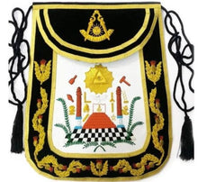 Charger l&#39;image dans la galerie, Masonic Traditional Past Master Round Apron Bullion Hand Embroidered | Regalia Lodge