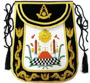 Masonic Traditional Past Master Round Apron Bullion Hand Embroidered | Regalia Lodge
