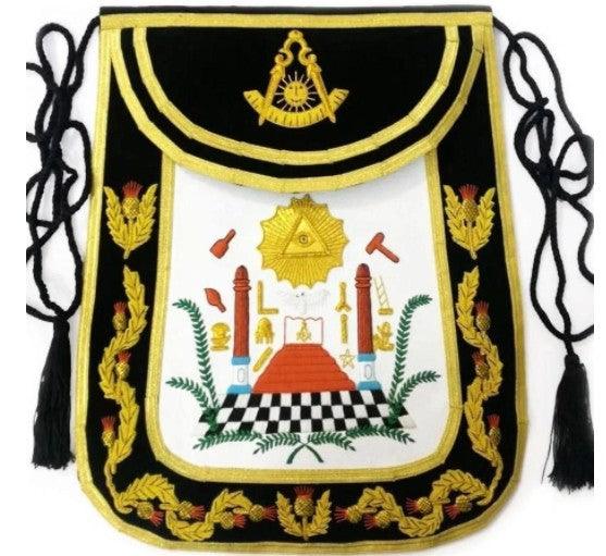 Masonic Traditional Past Master Round Apron Bullion Hand Embroidered | Regalia Lodge