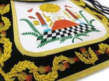 Charger l&#39;image dans la galerie, Masonic Traditional Past Master Round Apron Bullion Hand Embroidered | Regalia Lodge