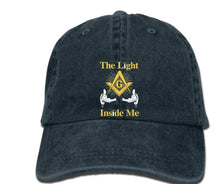 Afbeelding in Gallery-weergave laden, The Light Inside Me Masonic Symbol Adjustable Baseball Cap | Regalia Lodge