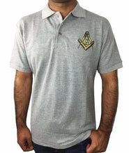 画像をギャラリービューアに読み込む, Classic Polo Shirt with Embroidered Square Compass &amp; G [Multiple Colors] | Regalia Lodge