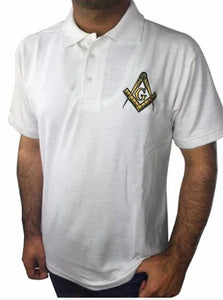 Classic Polo Shirt with Embroidered Square Compass & G [Multiple Colors] | Regalia Lodge