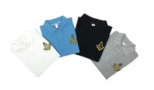 画像をギャラリービューアに読み込む, Classic Polo Shirt with Embroidered Square Compass &amp; G [Multiple Colors] | Regalia Lodge