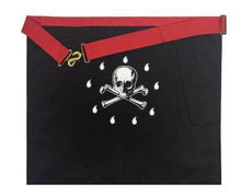 Carica l&#39;immagine nel visualizzatore di Gallery, Officers Scottish Rite Officer Apron Set - Royal Red Moire Ribbon Machine Embroidery - Set of 9 | Regalia Lodge