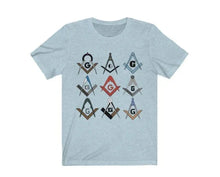 Load image into Gallery viewer, Square &amp; Compass Symbols Masonic T-Shirt | Regalia Lodge