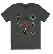 Load image into Gallery viewer, Square &amp; Compass Symbols Masonic T-Shirt | Regalia Lodge