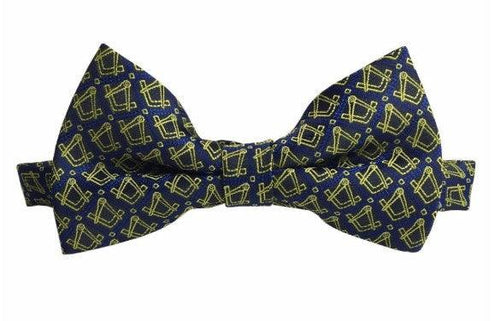 Masonic Regalia Silk Bow Tie with Square and Compass | Regalia Lodge