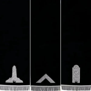 Masonic Blue Lodge Hand Embroidered Pedestal Covers - Set Of Three | Regalia Lodge