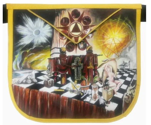 Hand-Painted Masonic Lambskin Apron Customized | Regalia Lodge