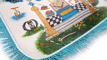 Carica l&#39;immagine nel visualizzatore di Gallery, 18th Century Inspired Hand-Painted Colorful Apron | Regalia Lodge
