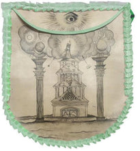 Carica l&#39;immagine nel visualizzatore di Gallery, 19th Century Inspired Hand-Painted Apron | Regalia Lodge