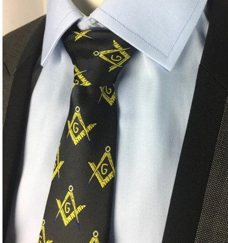 Masonic Regalia Craft Masons Silk Tie with Square Compass & G Lodge Gift | Regalia Lodge
