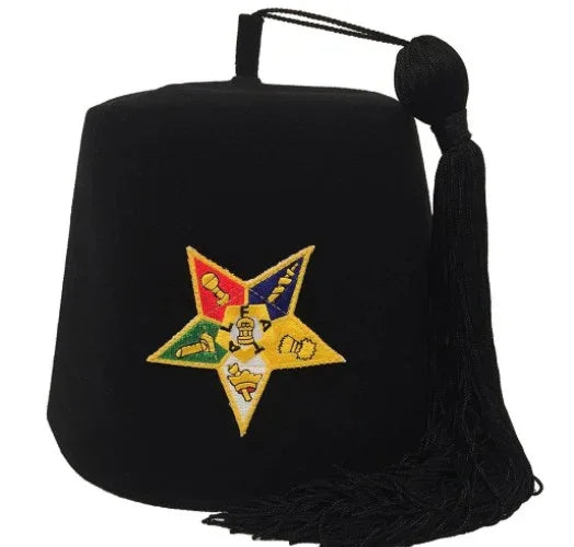 Order of the Eastern Star OES Black Fez - Masonic Fez Caps | Regalia Lodge