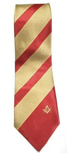 Masonic Masons Red and Yellow Tie with Square Compass & G | Regalia Lodge
