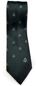 Masonic Regalia Craft Masons Silk Tie Embroidered Square Compass & G Green | Regalia Lodge