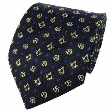 Masonic Regalia Forget Me Not Tie with Square and Compass | Regalia Lodge