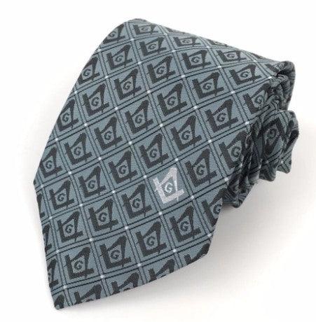 Masonic Tie with Square Compass with G | Regalia Lodge