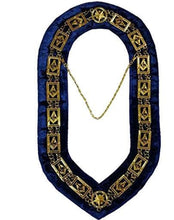 Load image into Gallery viewer, Masonic Master Mason &quot;G&quot; Chain Collar - Gold/Silver on Blue + Free Case | Regalia Lodge
