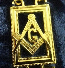 Load image into Gallery viewer, Masonic Master Mason &quot;G&quot; Chain Collar - Gold/Silver on Blue + Free Case | Regalia Lodge