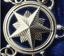 Load image into Gallery viewer, Masonic Master Mason &quot;G&quot; Chain Collar - Gold/Silver on Blue + Free Case | Regalia Lodge