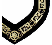 Carica l&#39;immagine nel visualizzatore di Gallery, Rose Croix - Regalia Chain Collar - Gold/Silver on Blue + Free Case | Regalia Lodge