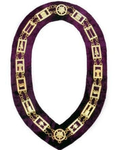 Carica l&#39;immagine nel visualizzatore di Gallery, OES - Regalia Chain Collar - Gold/Silver on Purple + Free Case | Regalia Lodge