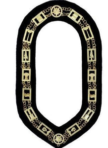 OES - Regalia Chain Collar - Gold/Silver on Black + Free Case | Regalia Lodge