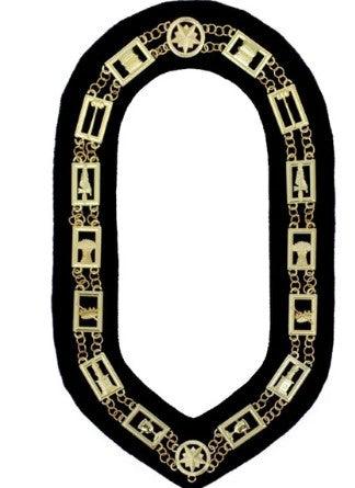 OES - Regalia Chain Collar - Gold/Silver on Black + Free Case | Regalia Lodge