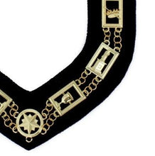 Charger l&#39;image dans la galerie, OES - Regalia Chain Collar - Gold/Silver on Black + Free Case | Regalia Lodge