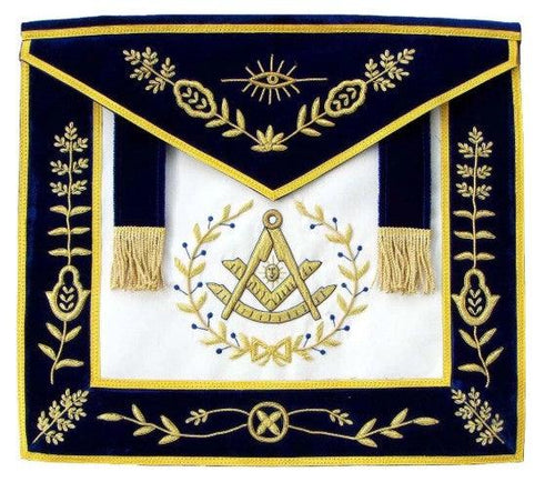 Past Master Masonic Apron – Hand Embroidered Bullion | Regalia Lodge