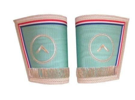 Masonic Gauntlets Cuffs - Embroidered with Fringe - Worshipful Master Emulation Rite | Regalia Lodge