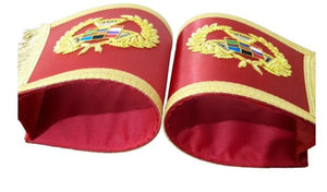Past Grand High Priest Gauntlet Cuff Set, Royal Arch PGHP Masonic Cuffs | Regalia Lodge