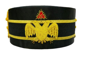 32nd Degree Wings Down Scottish Rite Double-Eagle Cap Bullion Hand Embroidery | Regalia Lodge