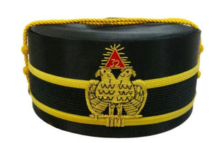 32nd Degree Scottish Rite Double-Eagle Wings Down Cap Hand Embroidery Bullion | Regalia Lodge