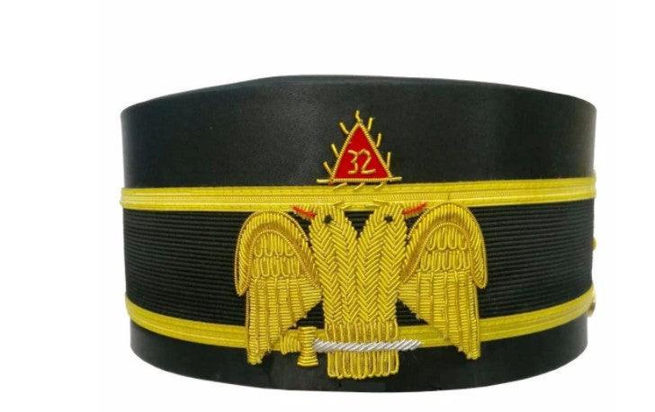 32nd Degree Wings Down Scottish Rite Double-Eagle Cap Hand Embroidery Bullion | Regalia Lodge