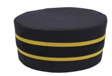 画像をギャラリービューアに読み込む, Masonic Black Cap with Gold Braid | Regalia Lodge