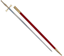 画像をギャラリービューアに読み込む, Masonic Sword with Gold Hilt and Red Scabbard 35 3/4&quot; + Free Case | Regalia Lodge