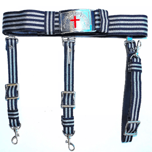 Knights Templar Sir Knight Black & Silver Sword Belt | Regalia Lodge