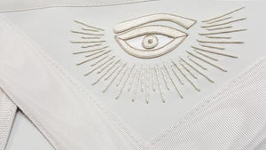 White Master Mason Masonic regalia Apron with Tassels | Regalia Lodge