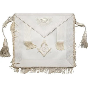 White Master Mason Masonic regalia Apron with Tassels | Regalia Lodge