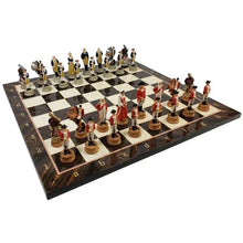 Carica l&#39;immagine nel visualizzatore di Gallery, American Revolutionary War Chess Set W/ 17&quot; Elegance Board Revolution | Regalia Lodge