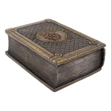 Load image into Gallery viewer, Masonic Symbol Freemasonry Square and Compasses Hinged Book Box 5.75&quot;L-Masonic Book Box for Masons | Regalia Lodge
