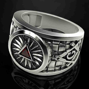 Men's Punk Mason Masonic Ring Freemasons Fashion Ring masons Symbol Ring | Regalia Lodge