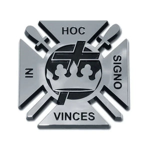 Knights Templar Chrome Emblem-Auto Emblems & Stickers - Dean Masonic Supply | Regalia Lodge