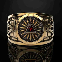 Load image into Gallery viewer, Men&#39;s Punk Mason Masonic Ring Freemasons Fashion Ring masons Symbol Ring | Regalia Lodge