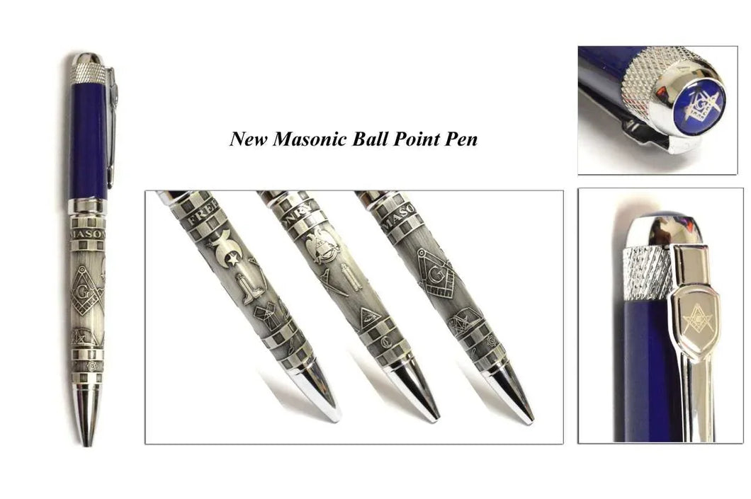 Masonic Pen in Gift Box-Masonic Symbol Roller Ball Pen | Regalia Lodge